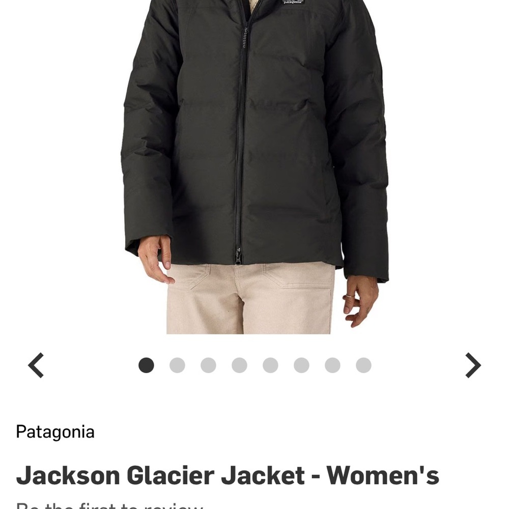 Patagonia Black Puffer Jacket with High Collar and Insulation